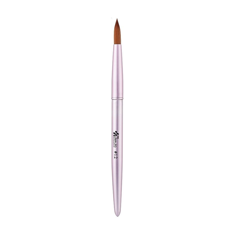 Пензлик для акрилу Nails Molekula Professional Natural Brush For Acrylic 12, 1 шт